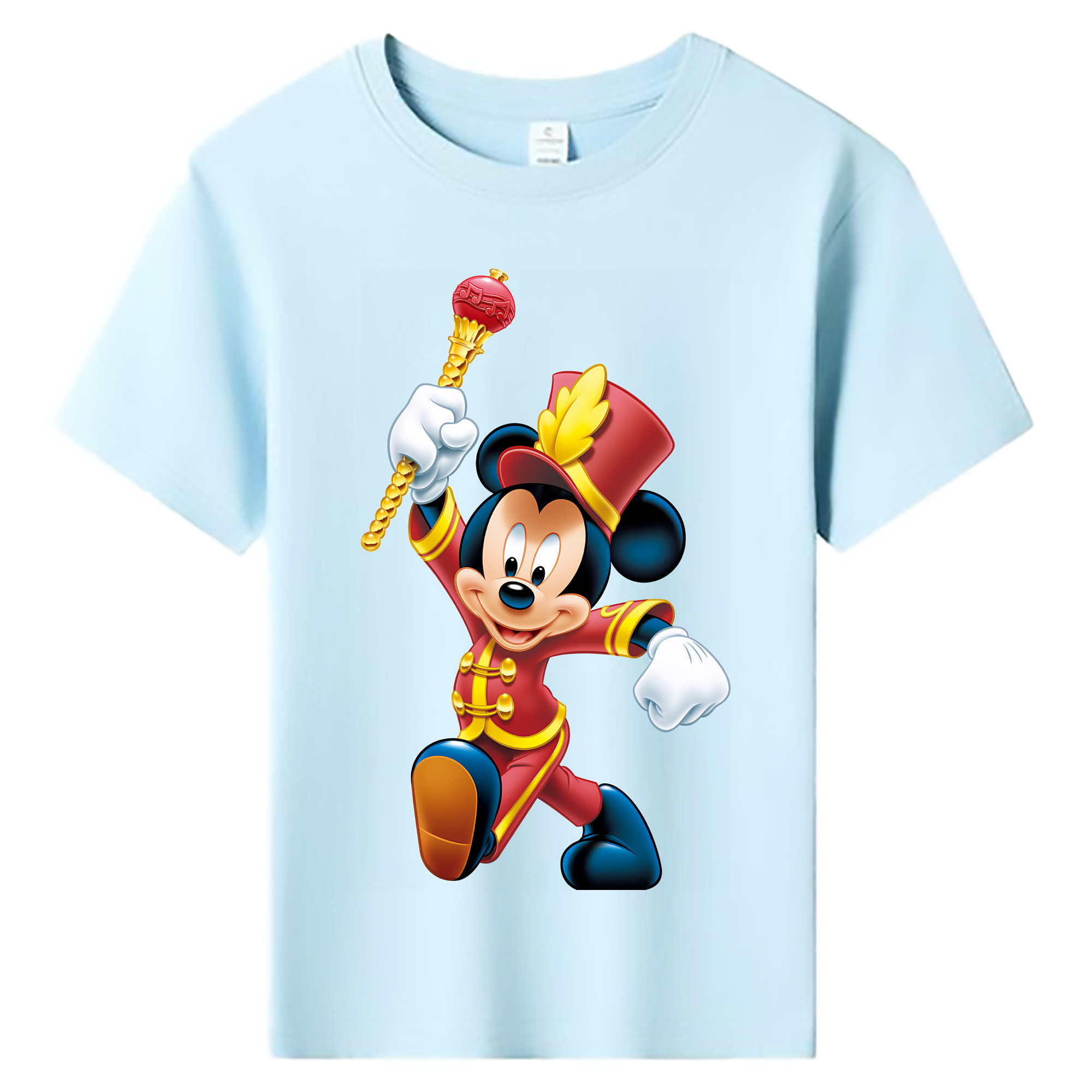 （画像用） ミッキーマウス Mickey Mouse 綿100％キッズTシャツ（フロントプリント）